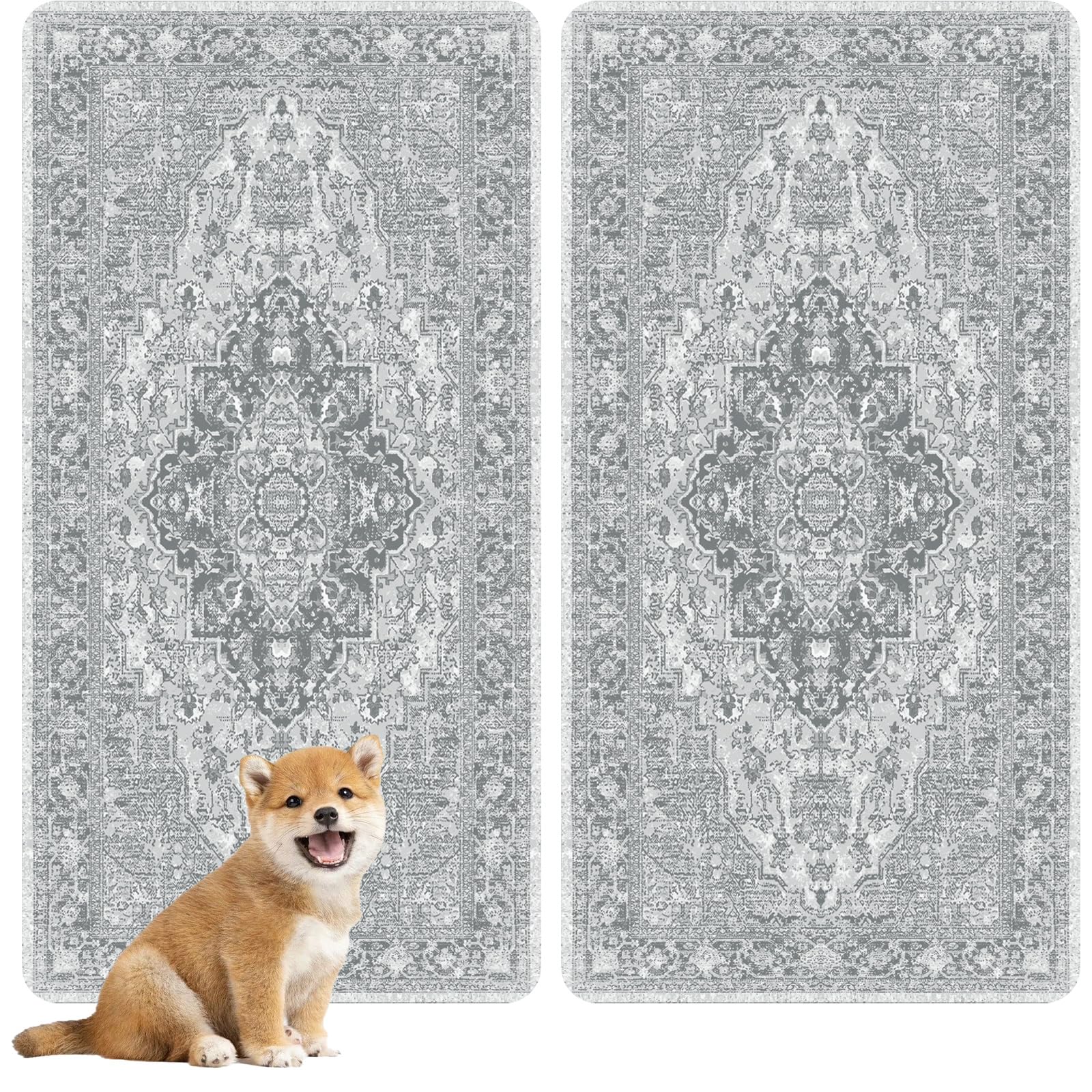 nunubaby tapete higienico perro gris geo 24x48 protege suelos.