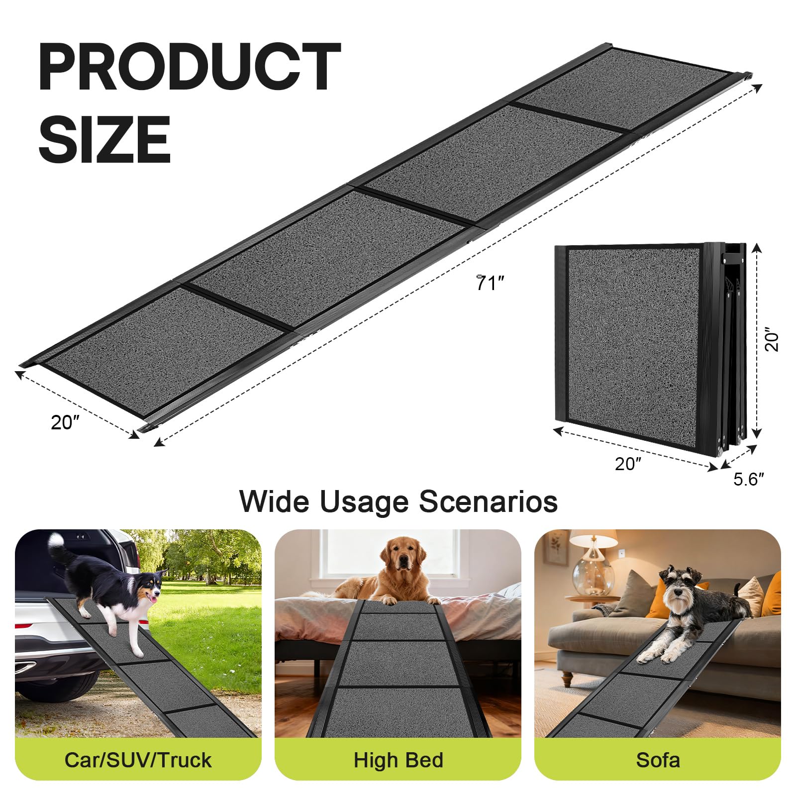 NUOBESTY rampa superficie suave para absorcion de impactos y comodidad.