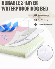 NUPIDA Cama para perros XL con base antideslizante estable.