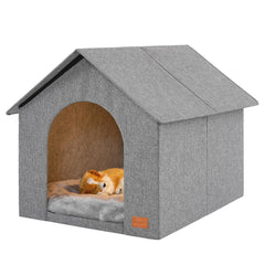 NUROMY casa interior para perros con cojin lavable, refugio cómodo para dormir