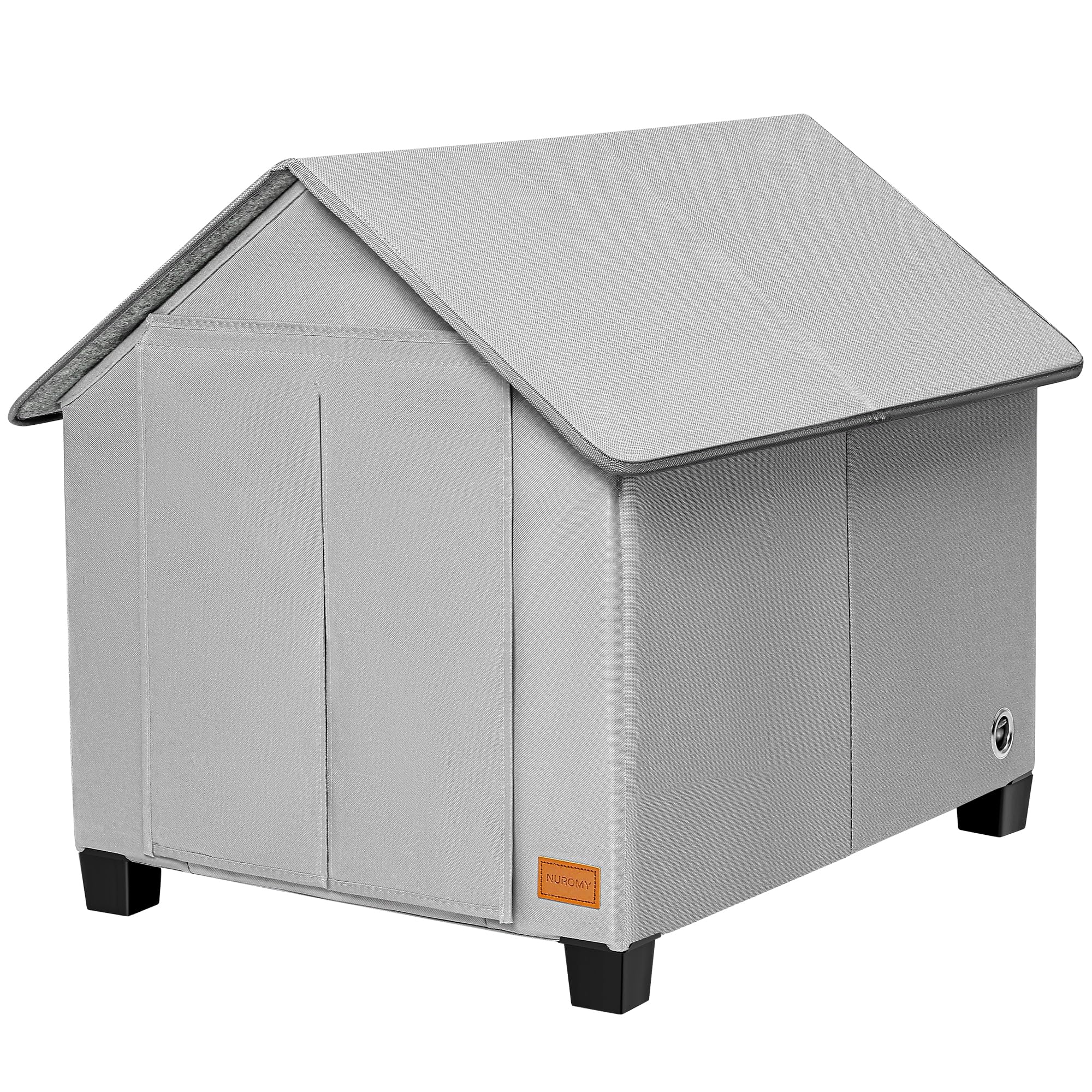 NUROMY caseta para perros con aislamiento y tapete caliente para comodidad.
