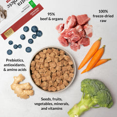 Nutra Complete con carne de res pura, bocados para digestión equilibrada.