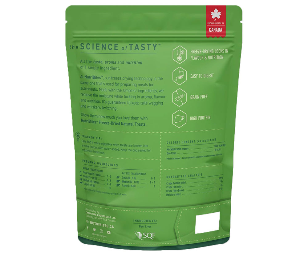 Nutri Bites, porción de 500 g, ahorro y nutrición para tu mascota.