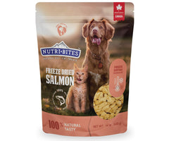 Nutri Bites salmon liofilizado para perros y gatos, sabroso y nutritivo