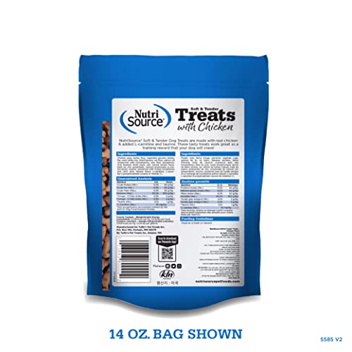 Golosinas NutriSource TU80020 en trozos de pollo sabrosos para perros.