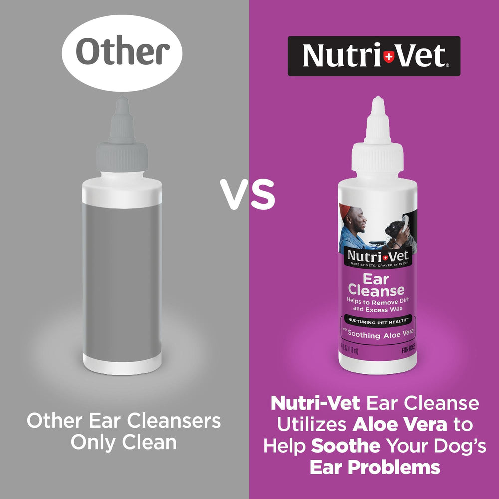 Nutri-Vet, aplicación suave en la oreja del perro para limpieza segura.