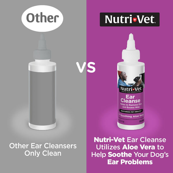 Nutri-Vet, aplicación suave en la oreja del perro para limpieza segura.