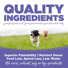 NutriSource etiqueta de producto para cachorros, pollo y arroz de alta calidad.