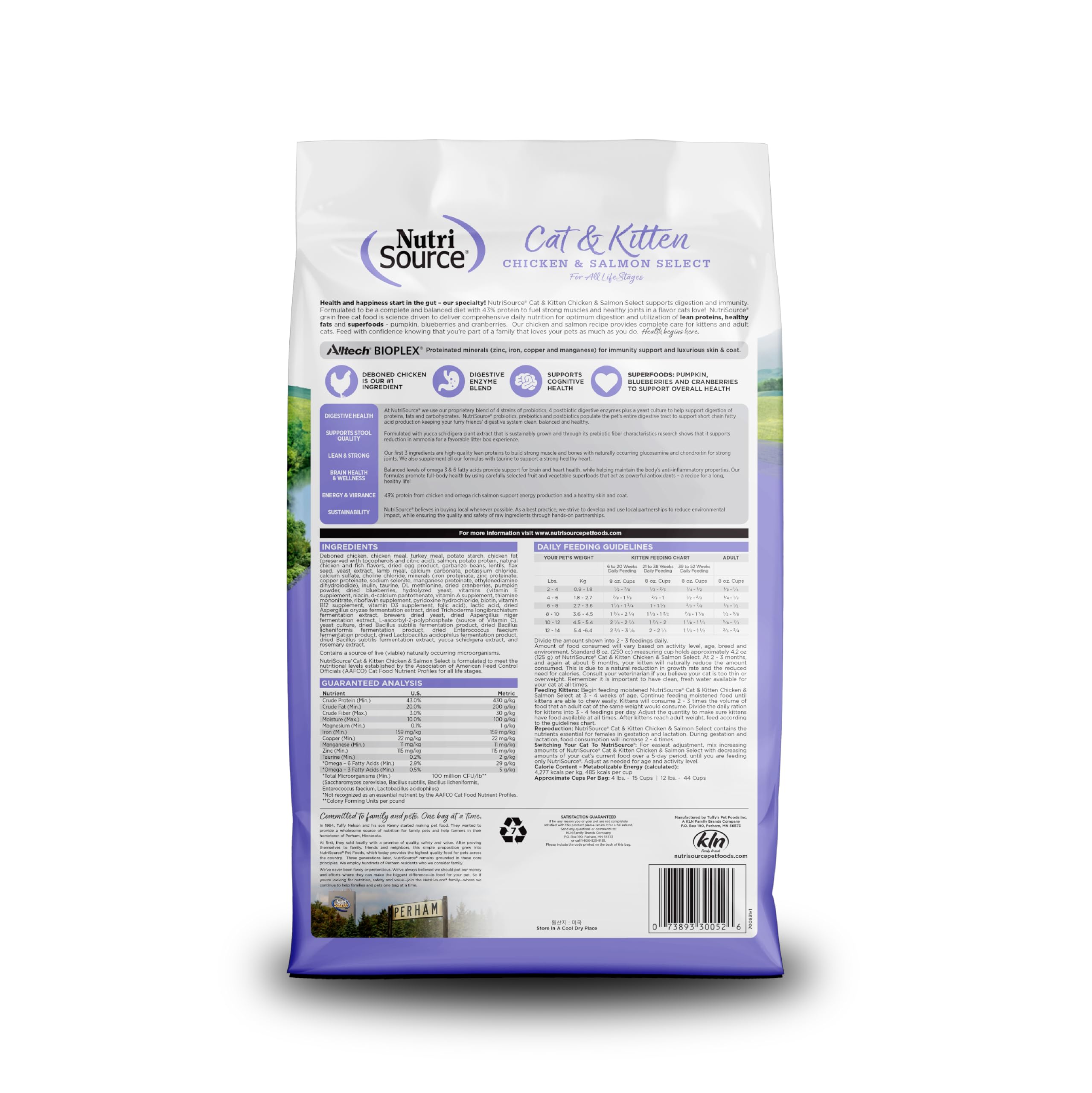 NutriSource croquetas secas, primer plano para gatos