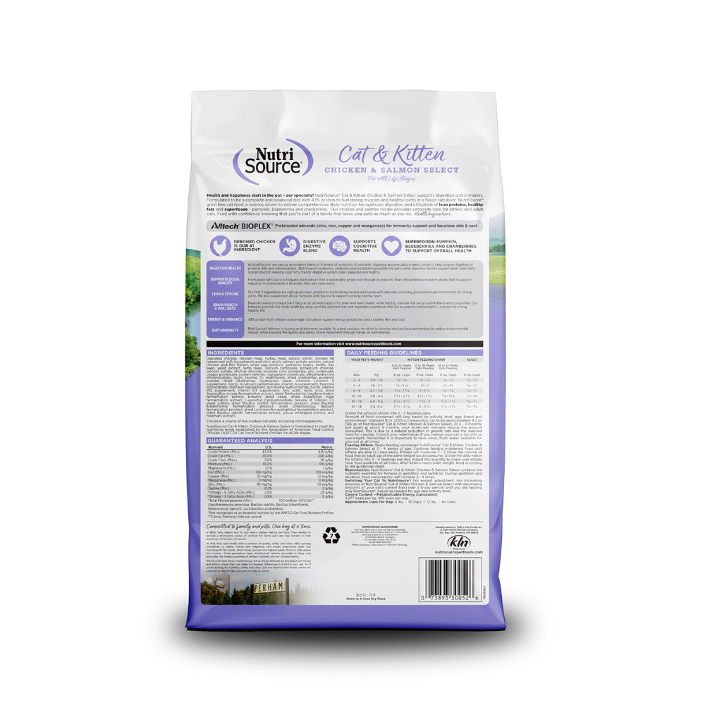 NutriSource croquetas secas, primer plano para gatos