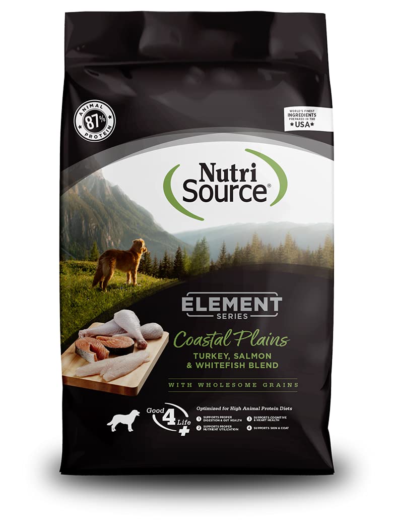 NutriSource Element Series Coastal Plains, bolsa 4 lb para perros, almacenamiento práctico