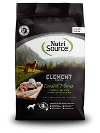 NutriSource Element Series Coastal Plains, bolsa 4 lb para perros, almacenamiento práctico