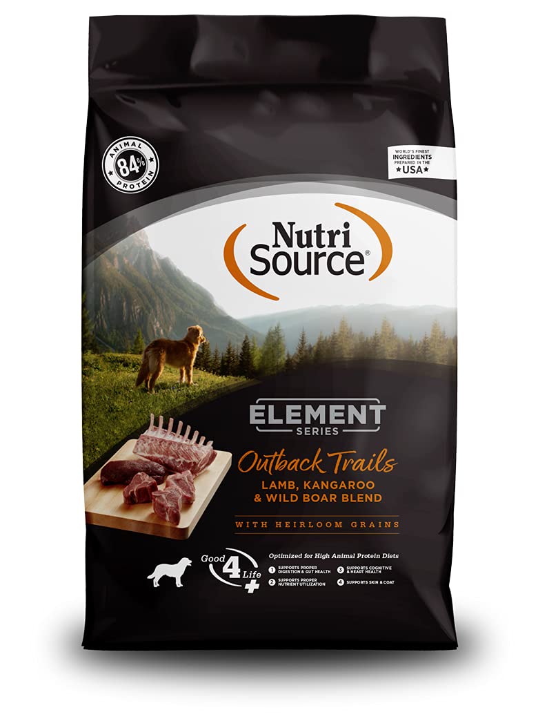 NutriSource Element Series Outback Trails, bolsa 12 libras, nutrición equilibrada.