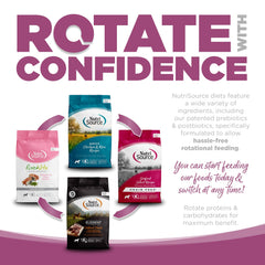 NutriSource Element Series Wild Range, etiqueta del producto, libre de legumbres para dietas sensibles.