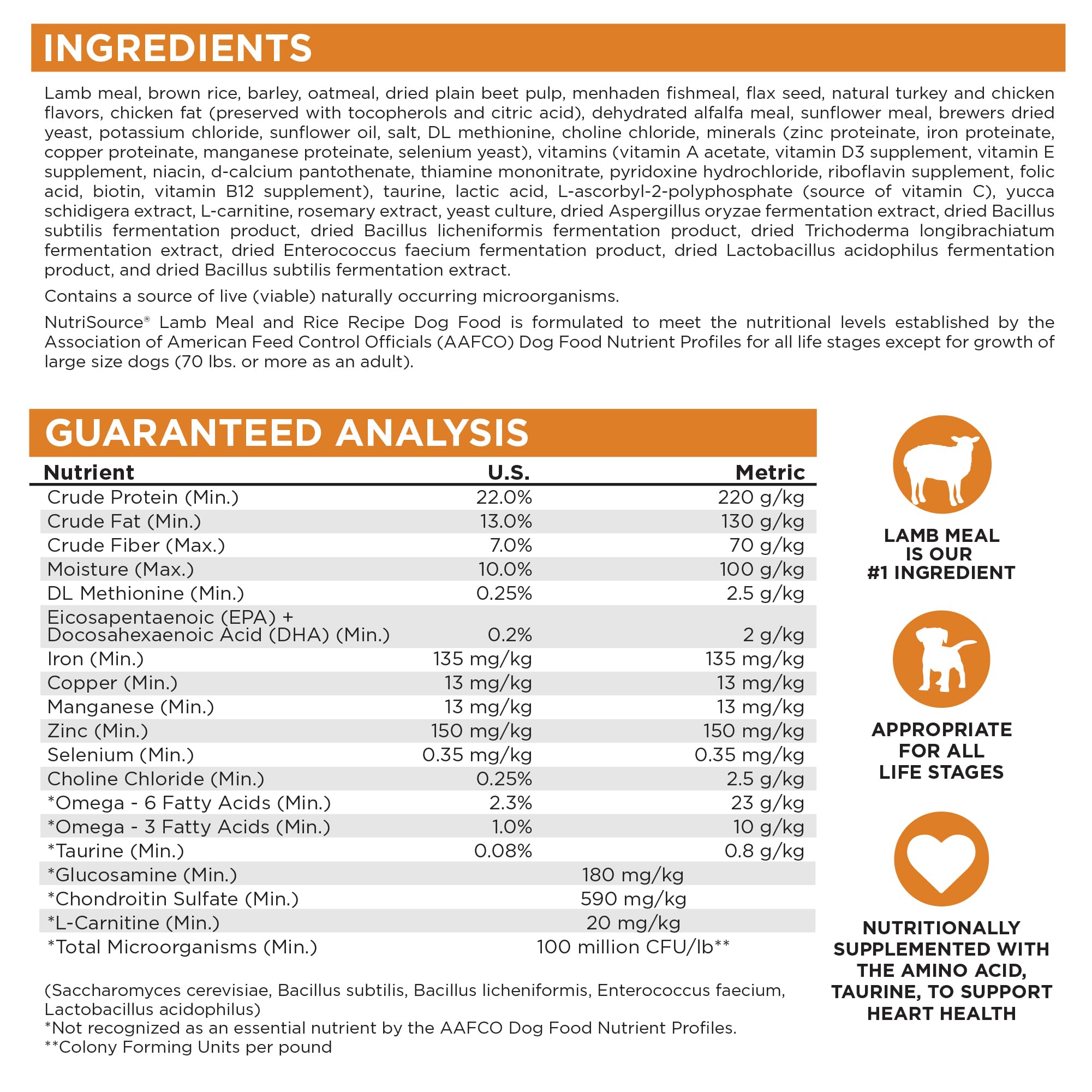 NutriSource empaque práctico para almacenamiento y uso diario.