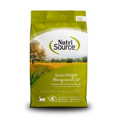 NutriSource Gato Senior, bolsa de 12 lb para control de peso