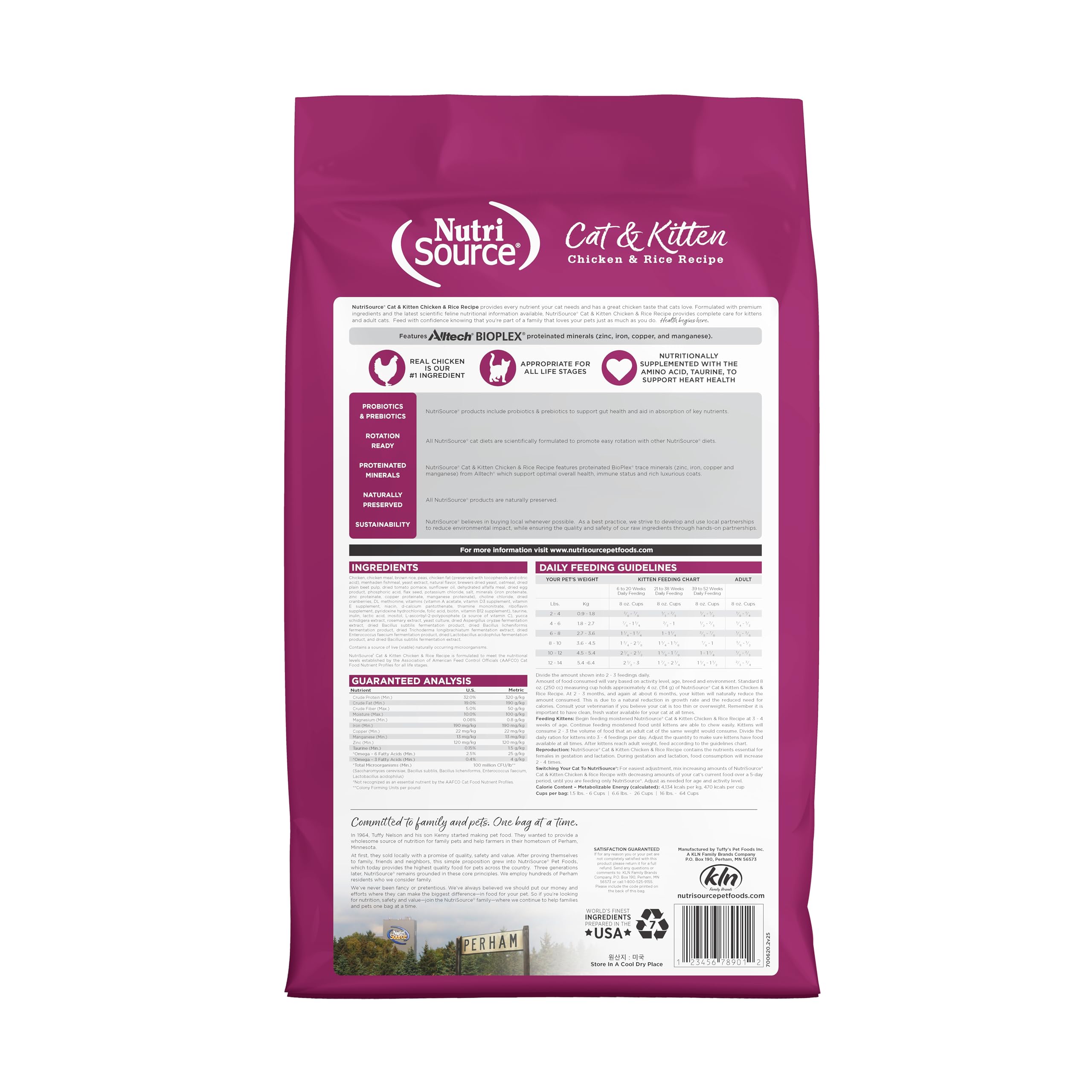 NutriSource fórmula pollo-arroz para gatos y gatitos, soporte digestivo