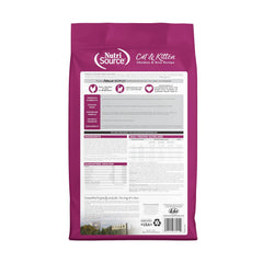 NutriSource fórmula pollo-arroz para gatos y gatitos, soporte digestivo