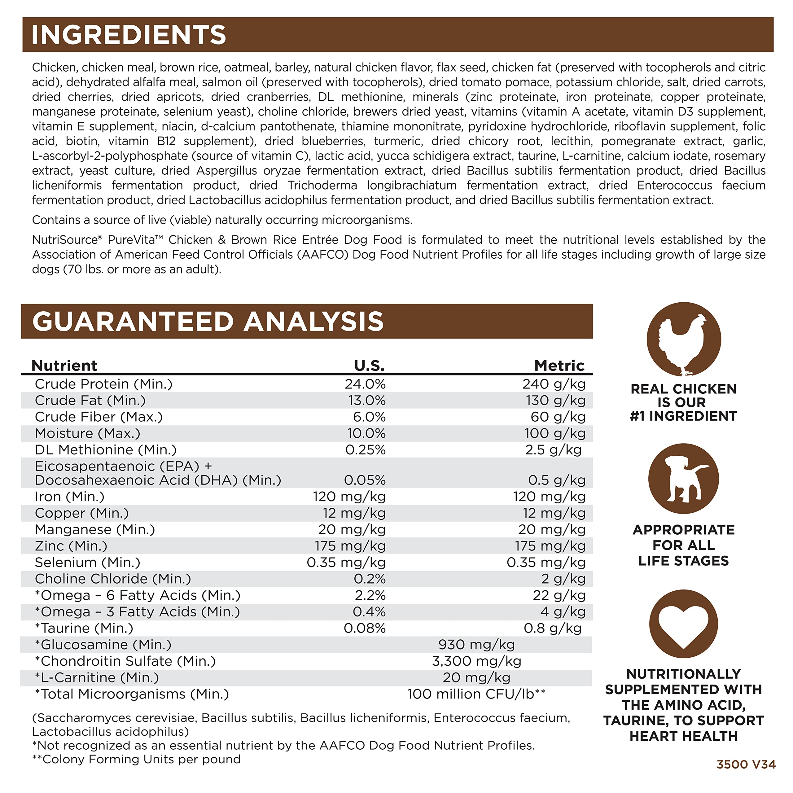 NutriSource Pure Vita nutrición equilibrada para perros de todas las edades