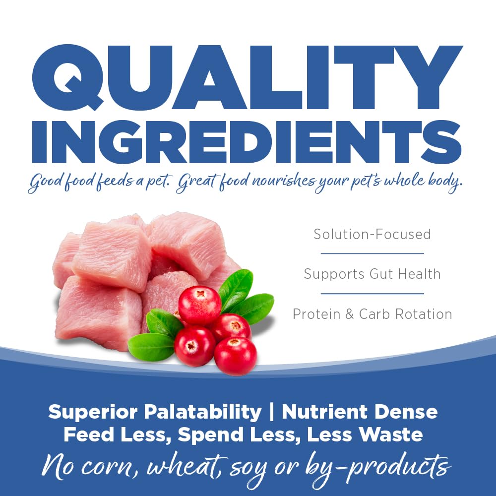 Etiqueta de NutriSource Pure Vita muestra información de nutrición y proteína principal.
