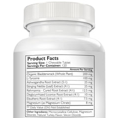 Algas pardas orgánicas en la fórmula, ingrediente natural para apoyo general.