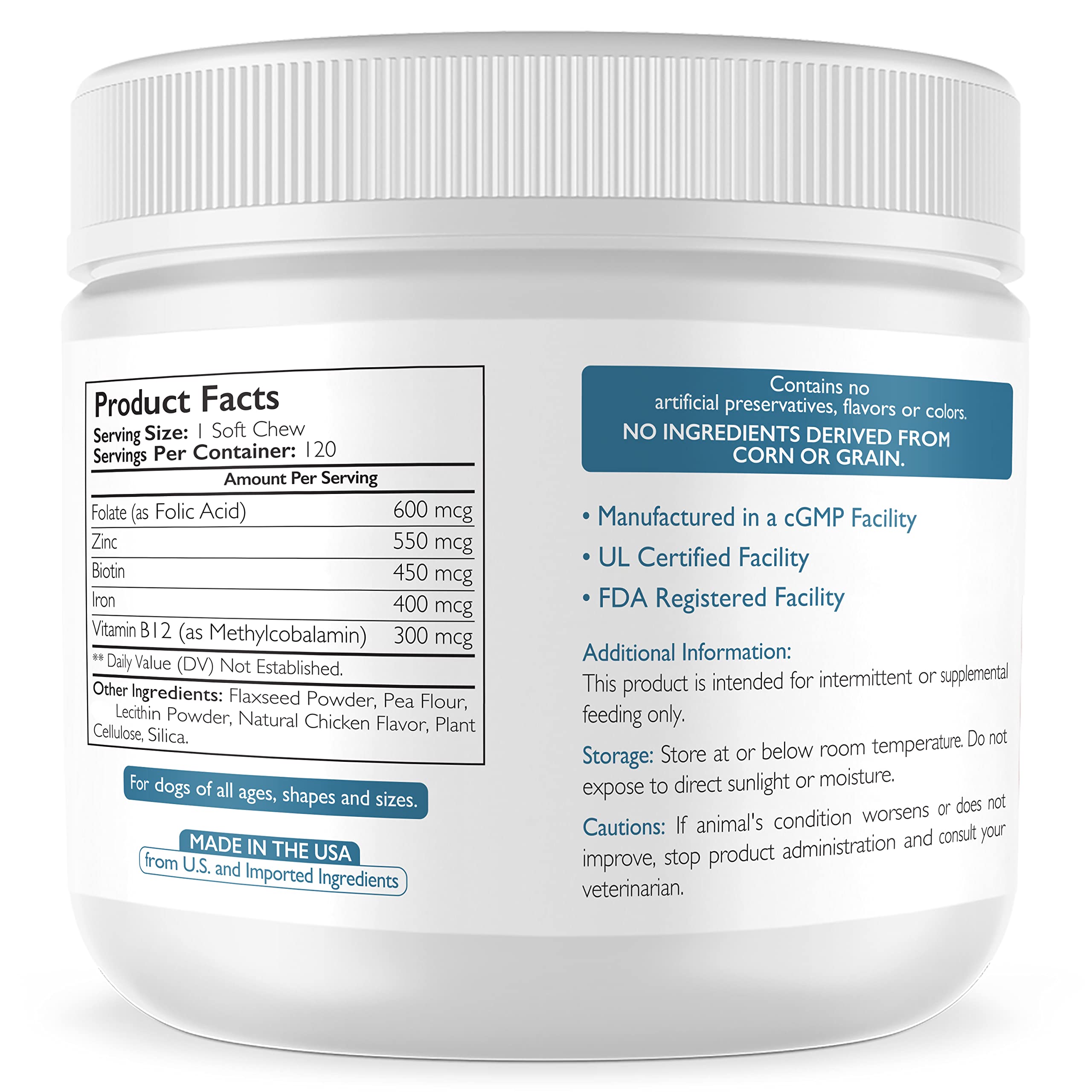 Nutrition Strength Folato para perros: gomitas blandas listas para apoyar la síntesis de ADN.