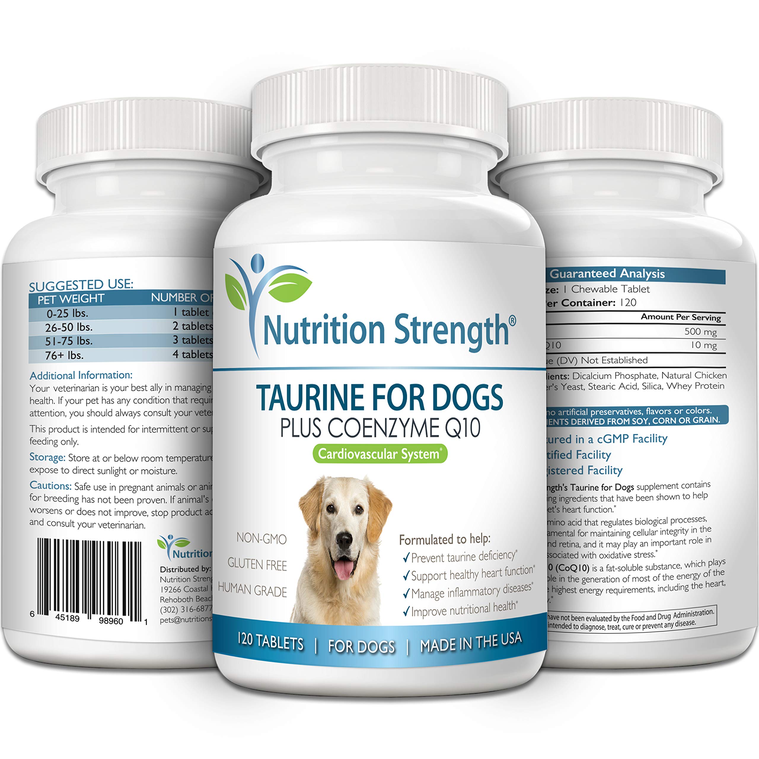 Nutrition Strength Taurina para perros en alimento: mezcla fácil para dosis diaria