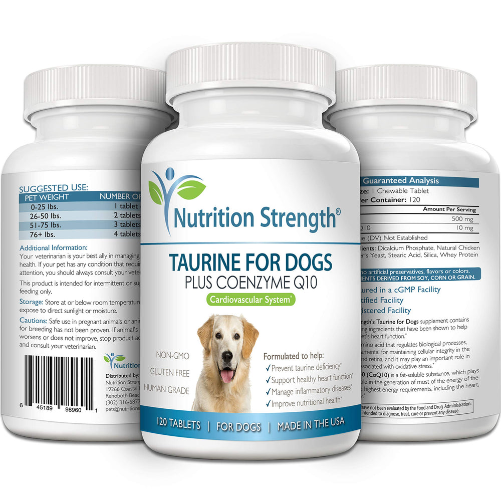 Nutrition Strength Taurina para perros en alimento: mezcla fácil para dosis diaria