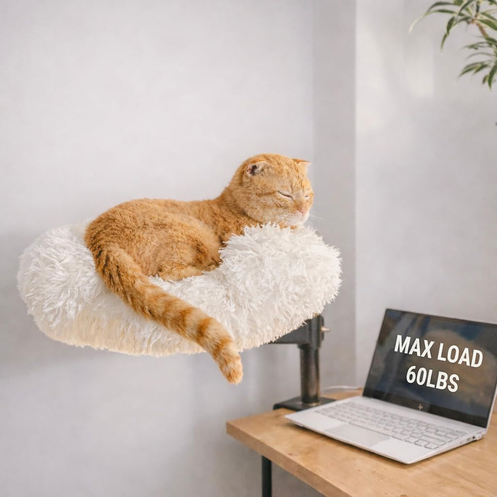 Nuzzle Nest cama de gato para escritorio con giro de 360 grados para trabajar cerca