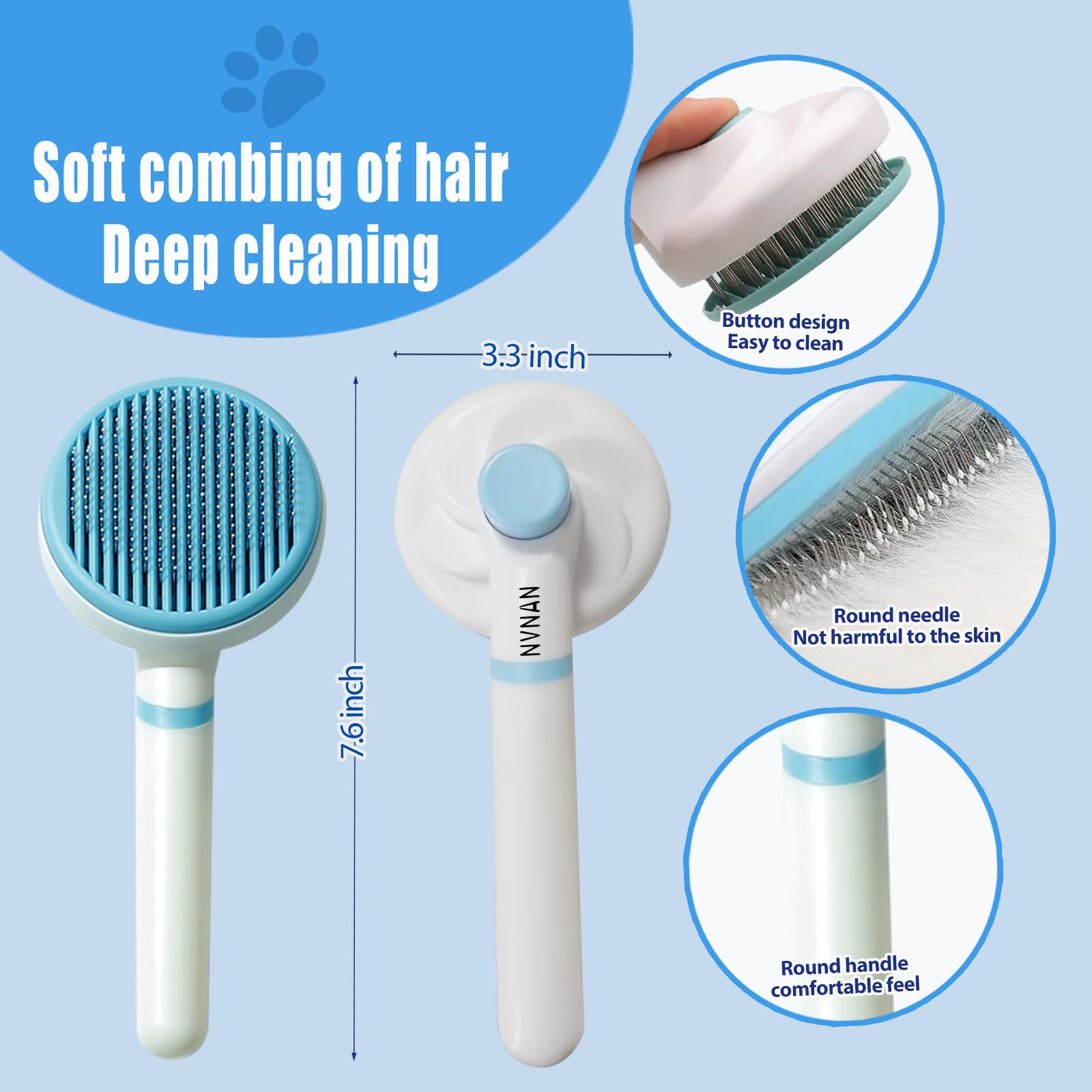 NVNAN acabado-azul-kit-aseo-perros, estilo práctico en tu rutina de cuidado