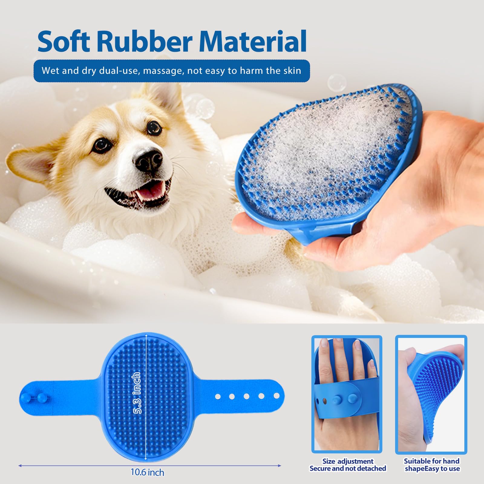 NVNAN diseño-ergonomico-para-aseo-perros, agarre cómodo para sesiones largas