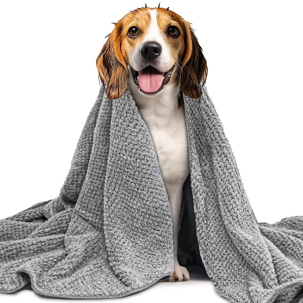 NVNAN toalla extragrande para perros, absorbente para baño y secado rápido.