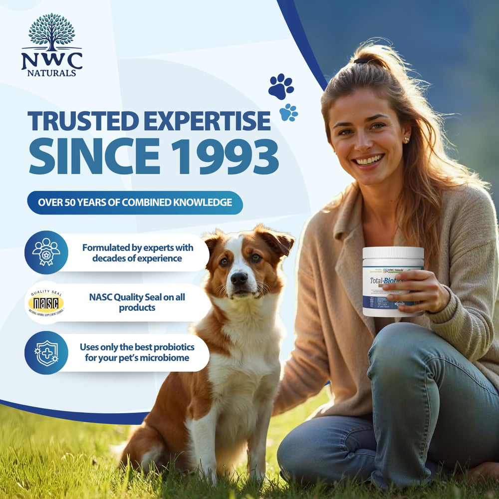 NWC Naturals Total-Biotics, apoyo digestivo para perros y gatos