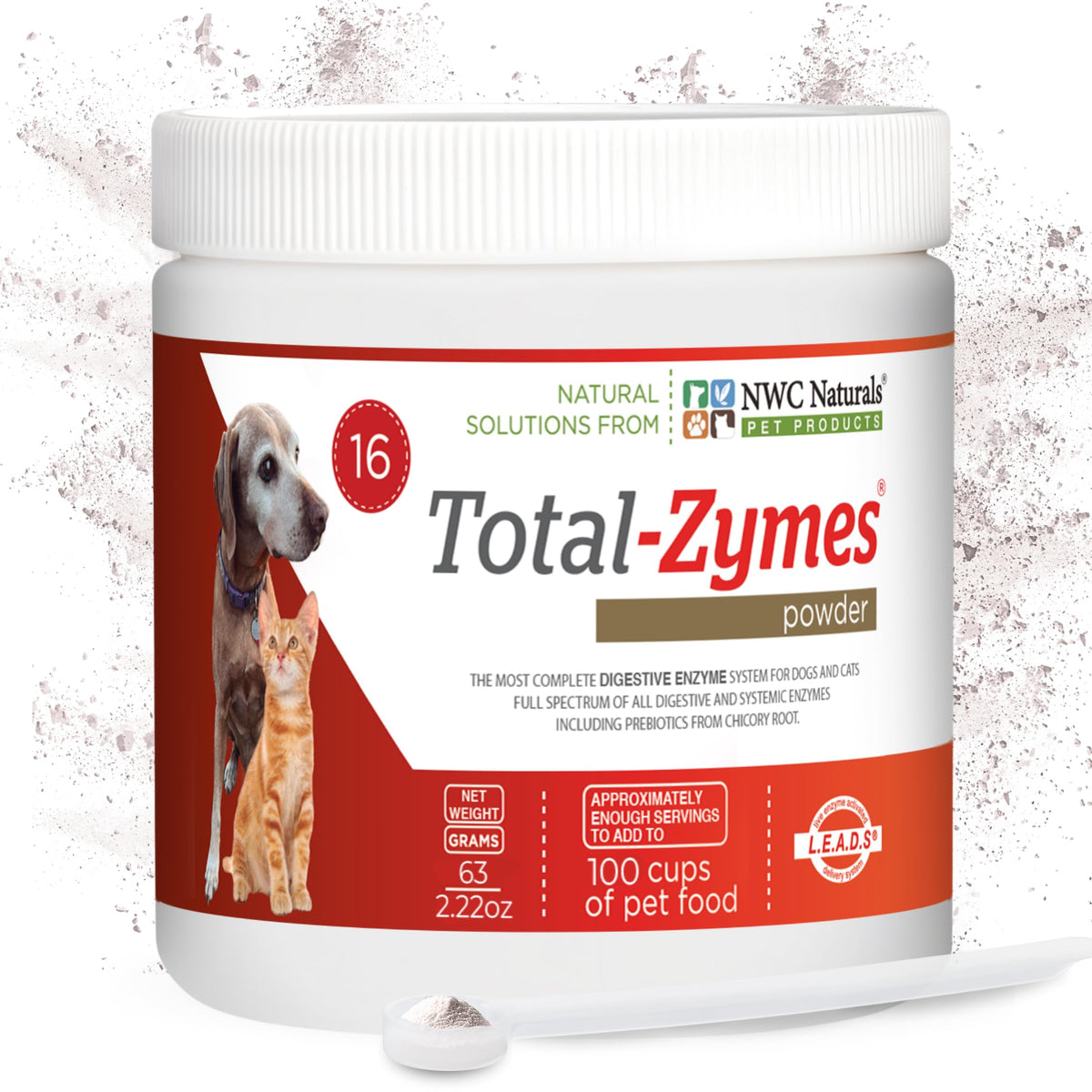 NWC Naturals Total-Zymes en frasco para facilidad de uso y almacenamiento.