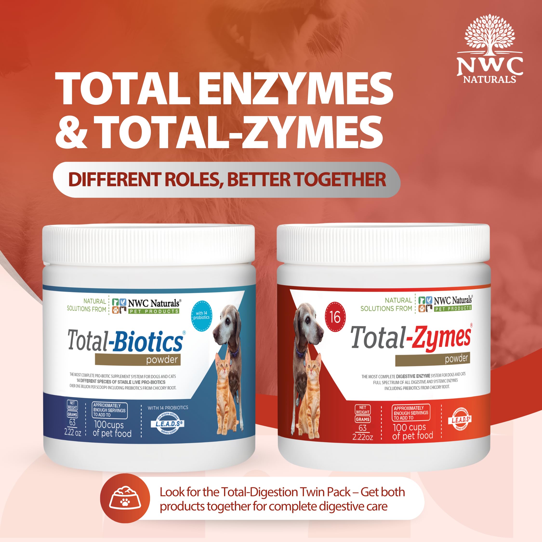 Total-Zymes compacto ideal para viaje y alimentación en movimiento.
