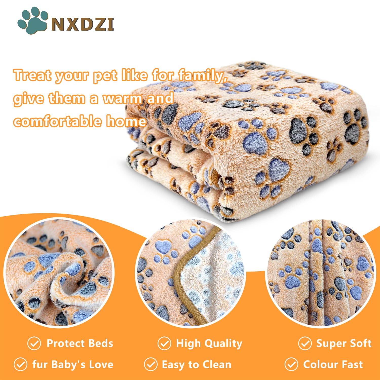 Manta NXDZI coral velvet suave para mascotas, comodidad diaria