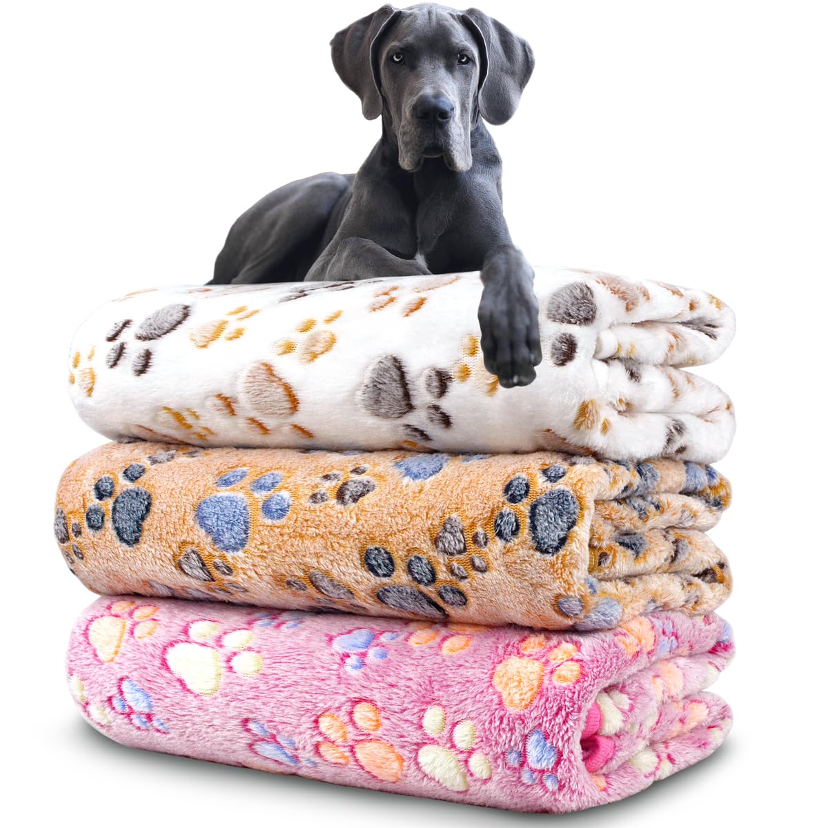Manta NXDZI para perros con patitas dulces, descanso suave.