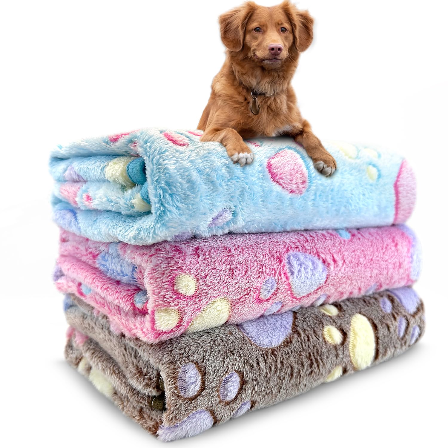 Manta NXDZI rosa 30x20, suave y absorbente para perros, ideal para siestas.