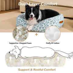 Cama ortopédica lavable de Nxwjoy facilita limpieza rápida.