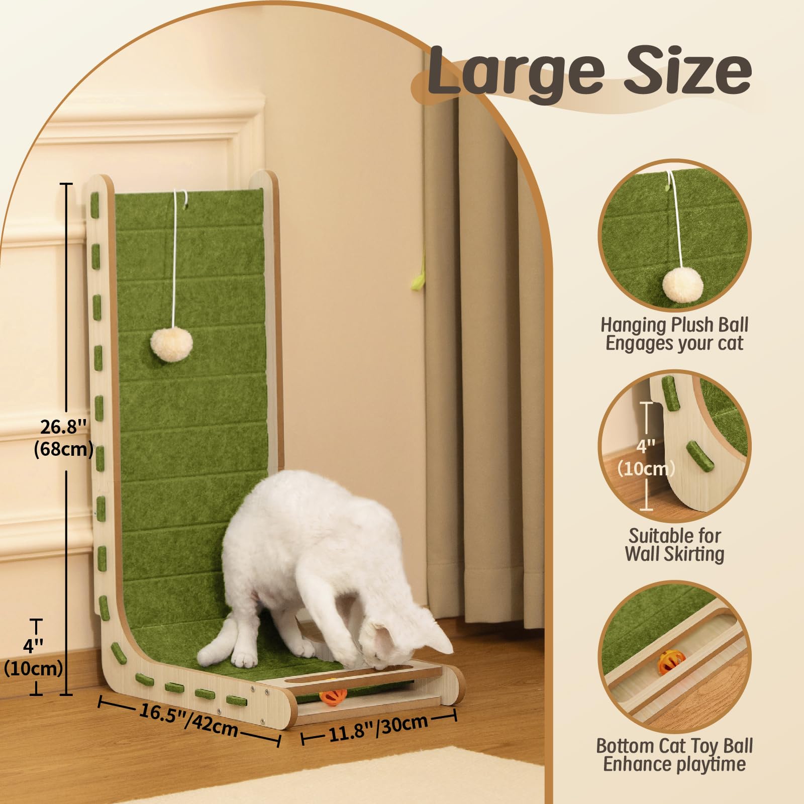 Nxwjoy rascador con juguete interactivo para estimular juego y movimiento.