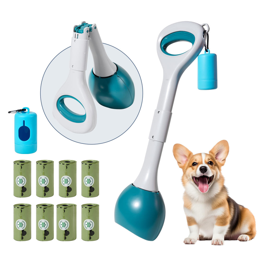 nyeonhrt recolector de heces para perros con manija de 19 pulgadas, facilita recoger sin doblarse