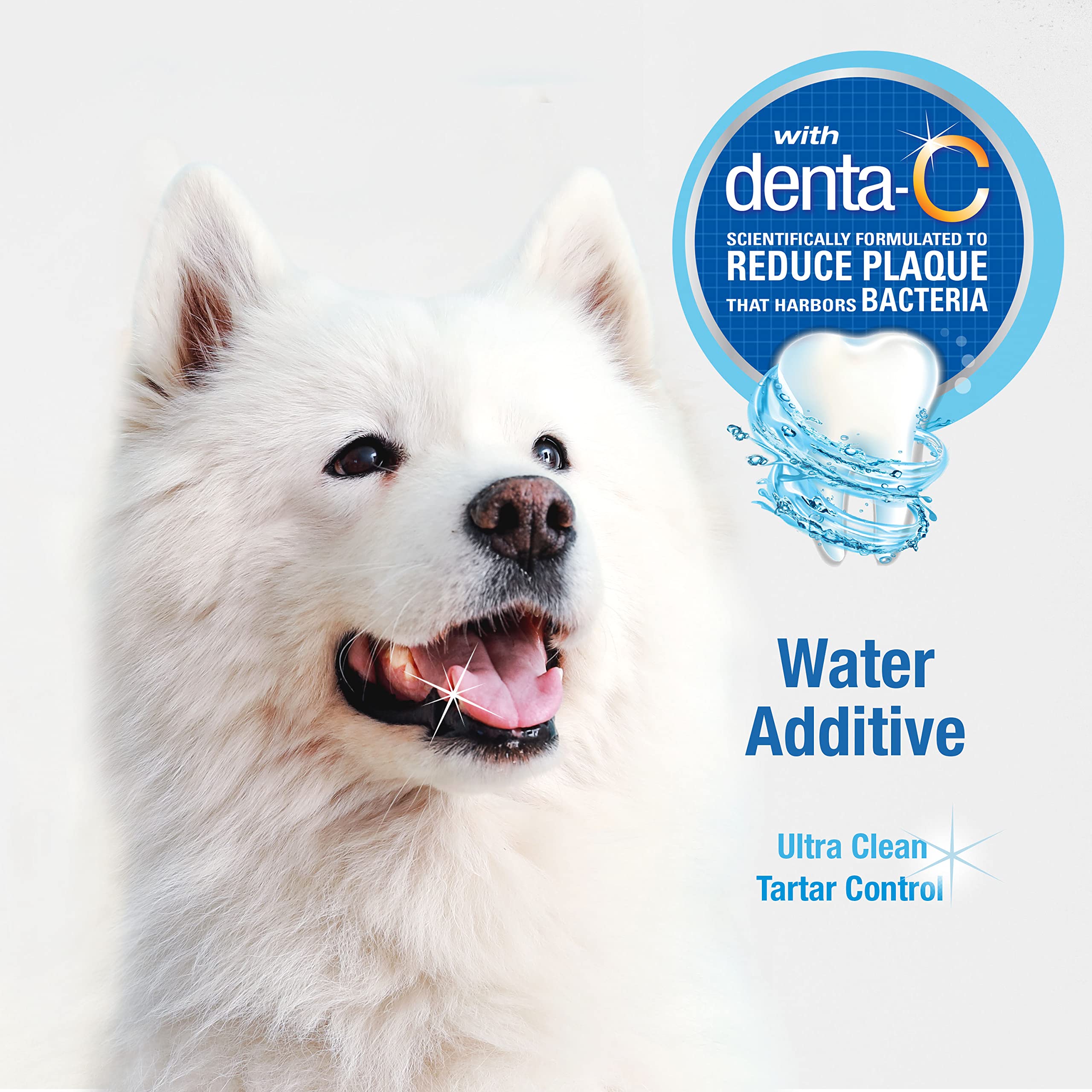 Aliento más fresco para perros gracias al agua dental.