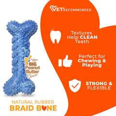 Nylabone Braid Bone agarre fácil para jugar y lanzar