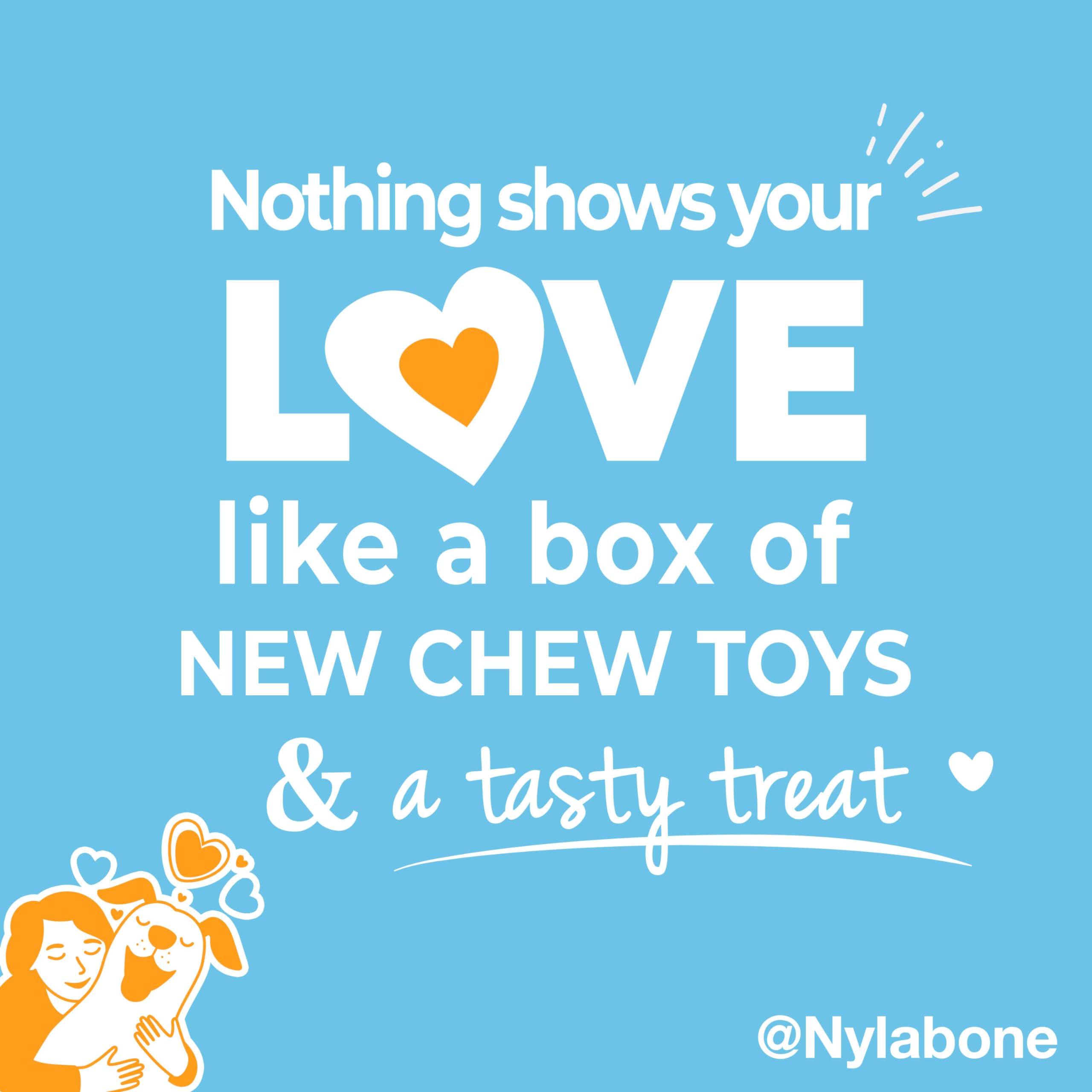 nylabone juguete en forma de hueso auténtico con diseño ergonómico.