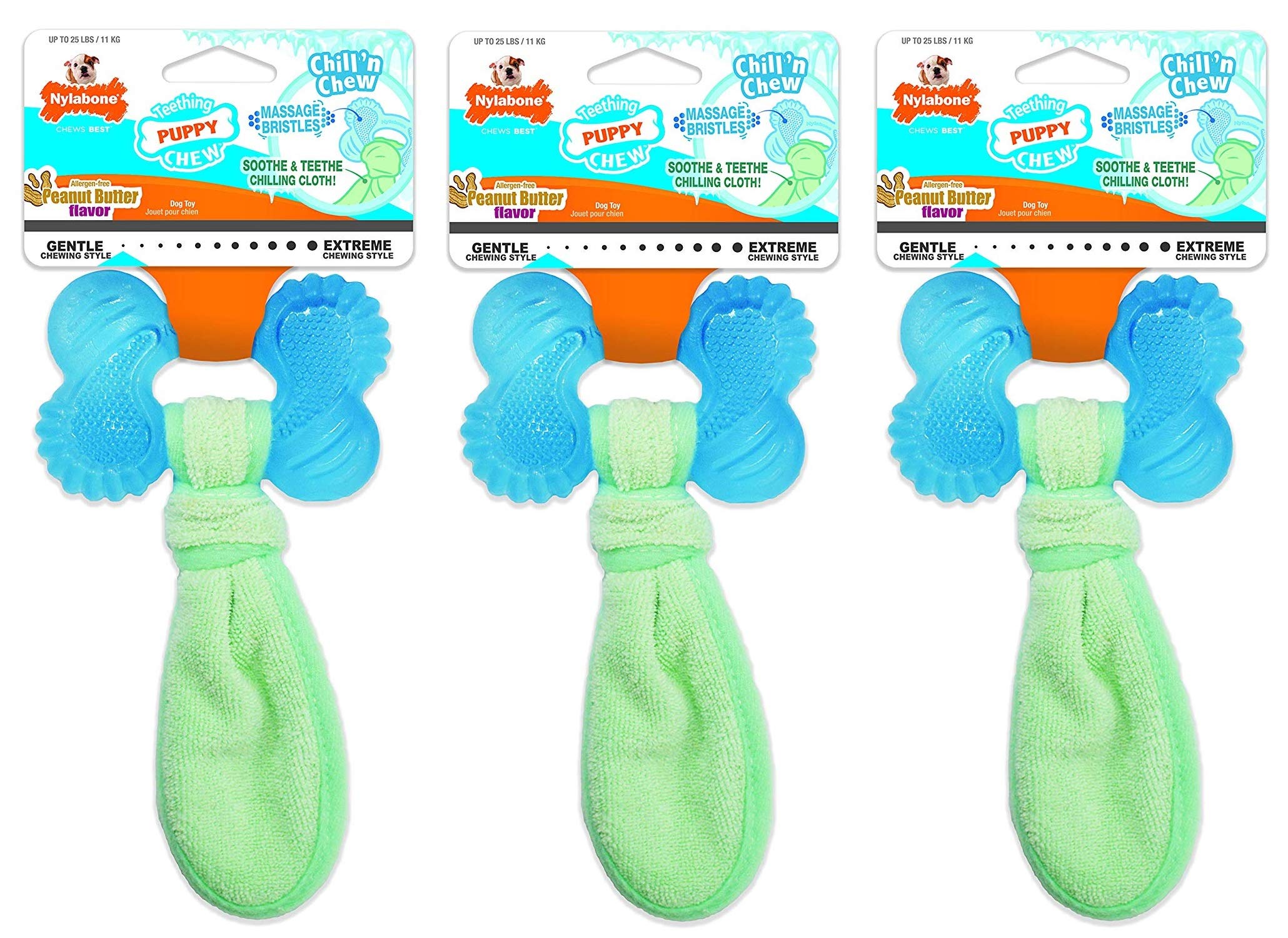 Nylabone Chill n Chew para cachorros, juguete de dentición en frío para alivio temporal