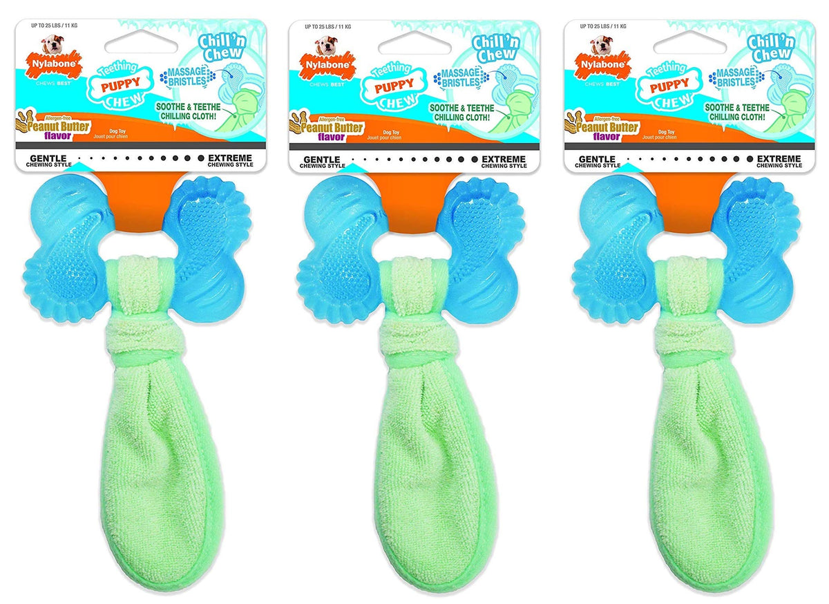 Nylabone Chill n Chew para cachorros, juguete de dentición en frío para alivio temporal