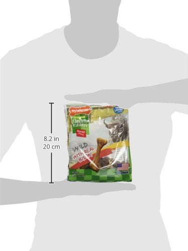Nylabone Healthy Edibles en empaque triple, masticación segura y saludable para perros pequeños.