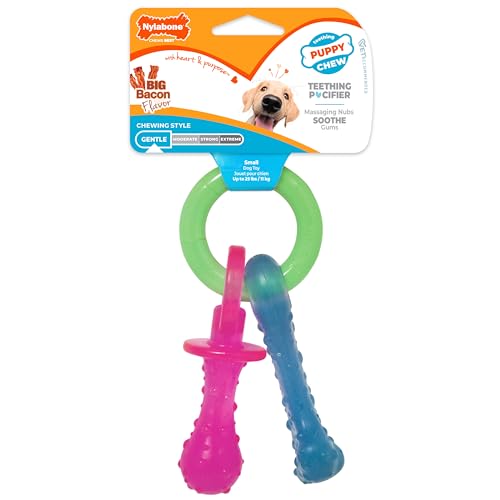 Nylabone Puppy Pacifier Chew Toy, dentición con masticación suave para cachorros.