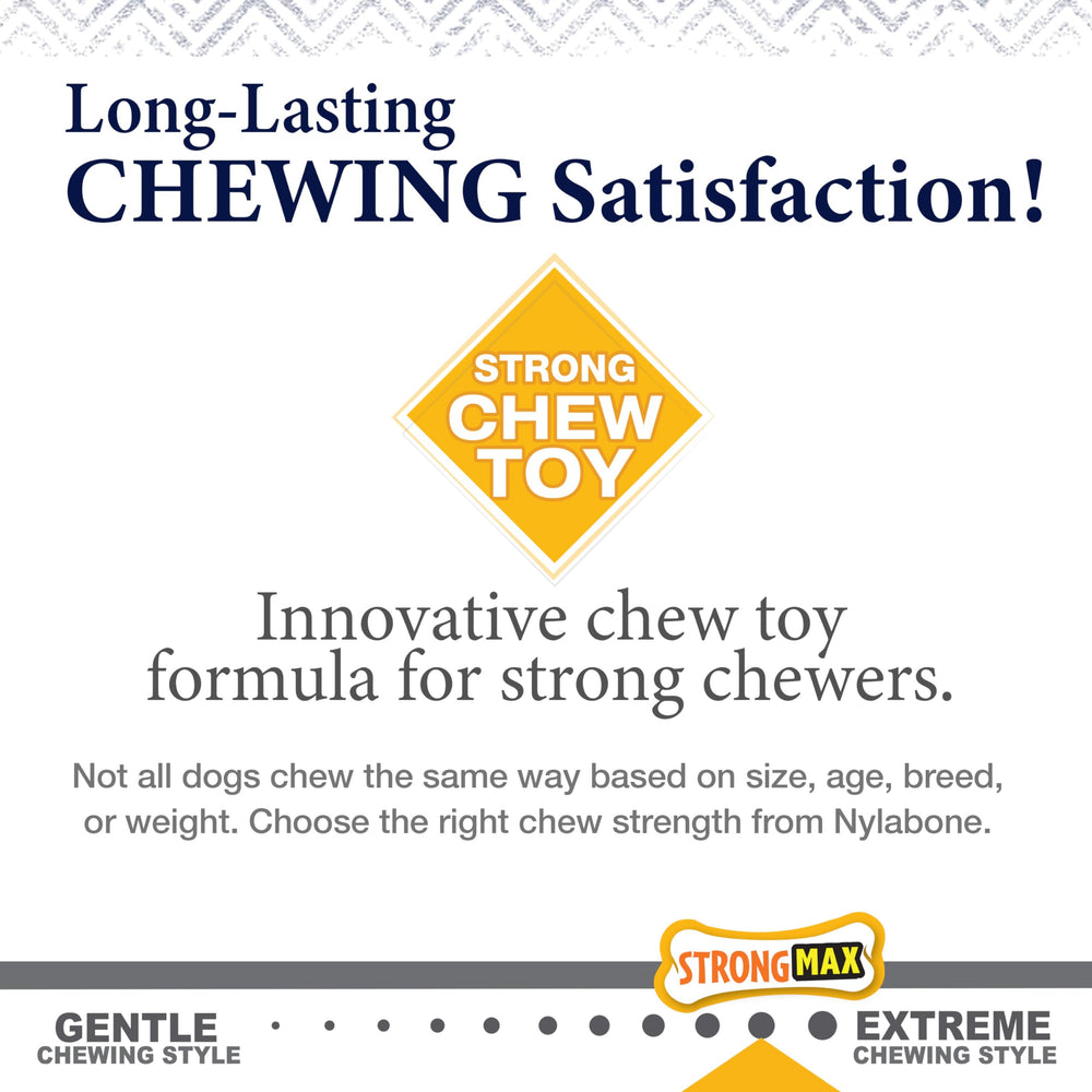 Nylabone Dos Sabores: cheddar y costillas para variedad de gusto.