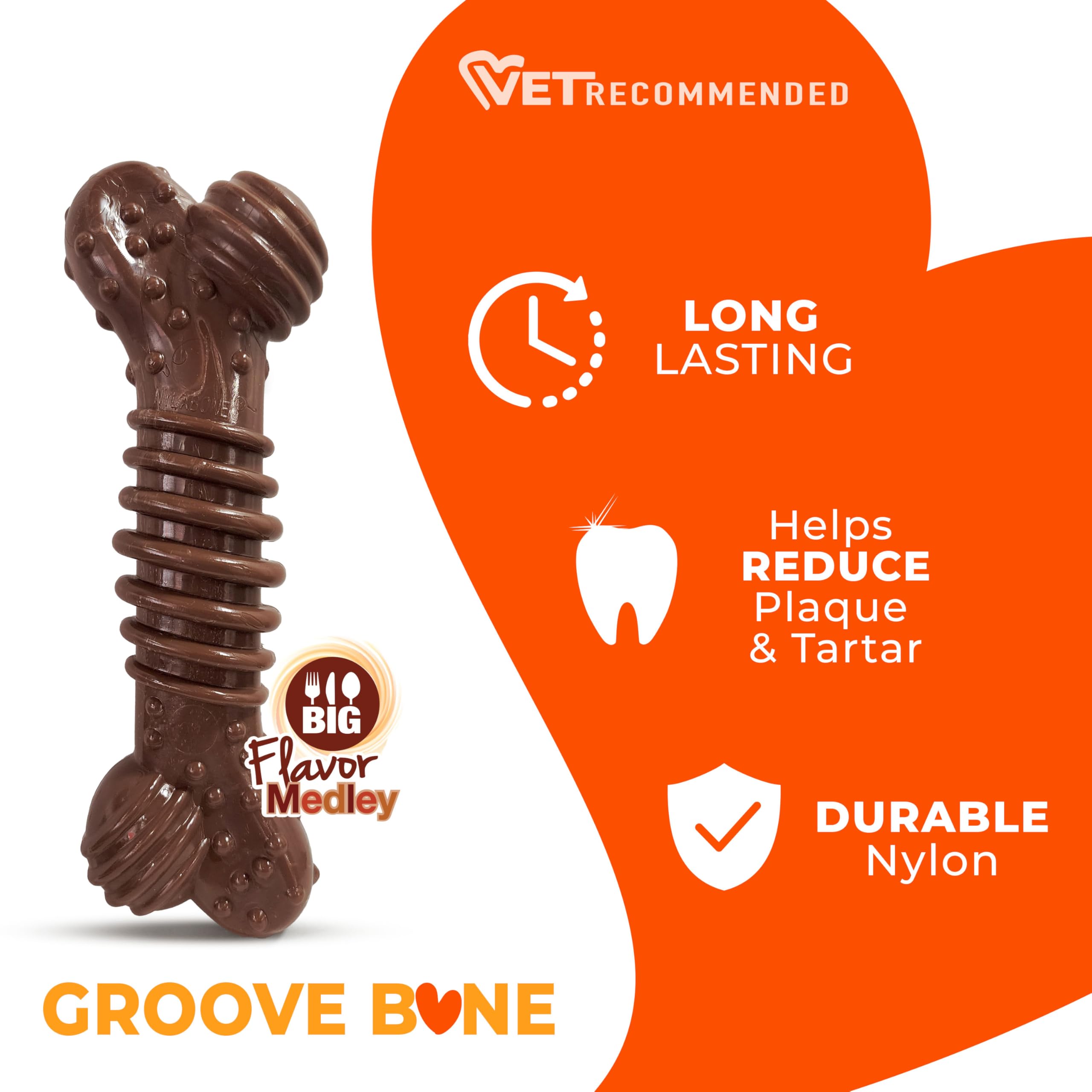 Nylabone Power Chew hecho en Nueva Jersey, fabricación estadounidense de calidad.